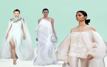 هفته مد فاخر پاریس؛ لباس‌عروس‌های بدن‌نما همچنان پرطرفدارند+ تصاویر
