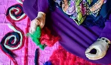 کار آفرینی زن گلستانی با یک دست معلول