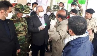 گزارش تصویری بازدید استاندار کرمانشاه از مراکز تولید مواد ضدعفونی کننده سطوح در پادگان شهید سروران ارتش