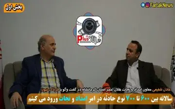 سالانه بین 600 تا 070 نوع حادثه در امر امدادو نجات ورود میکنیم