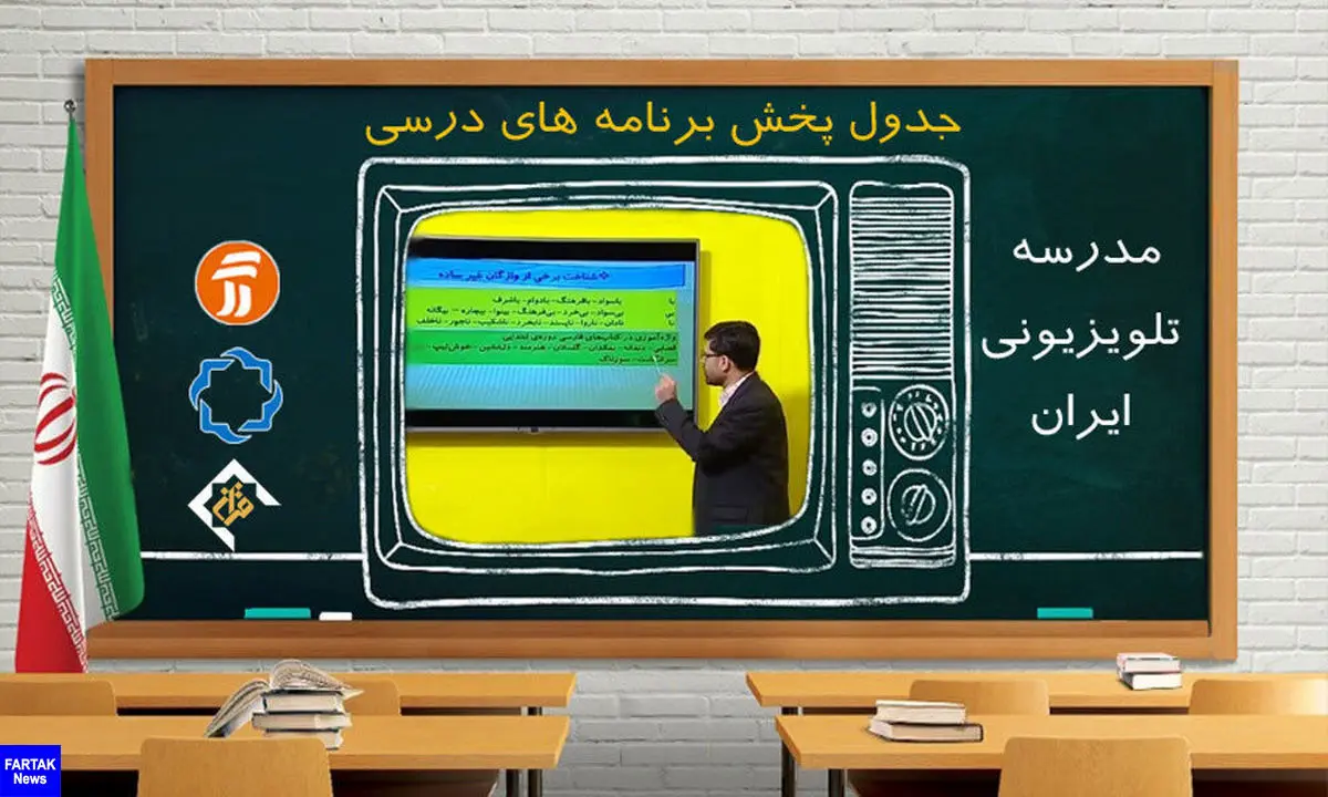 برنامه درسی روز چهارشنبه هشتم بهمن ماه مدرسه تلویزیونی
