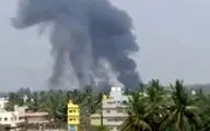 لحظه شوکه‌کننده سقوط یک جنگنده‌ در هند