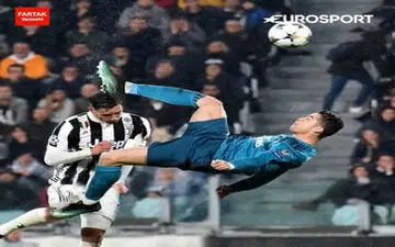 شوخی جذاب شبکه «یورو اسپورت» با ضربه قیچی برگردان رونالدو مقابل یوونتوس+ فیلم 