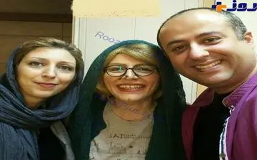 عکسی دیده نشده از بازیگر مشهور طنز و همسرش در کنار خانم هنرپیشه