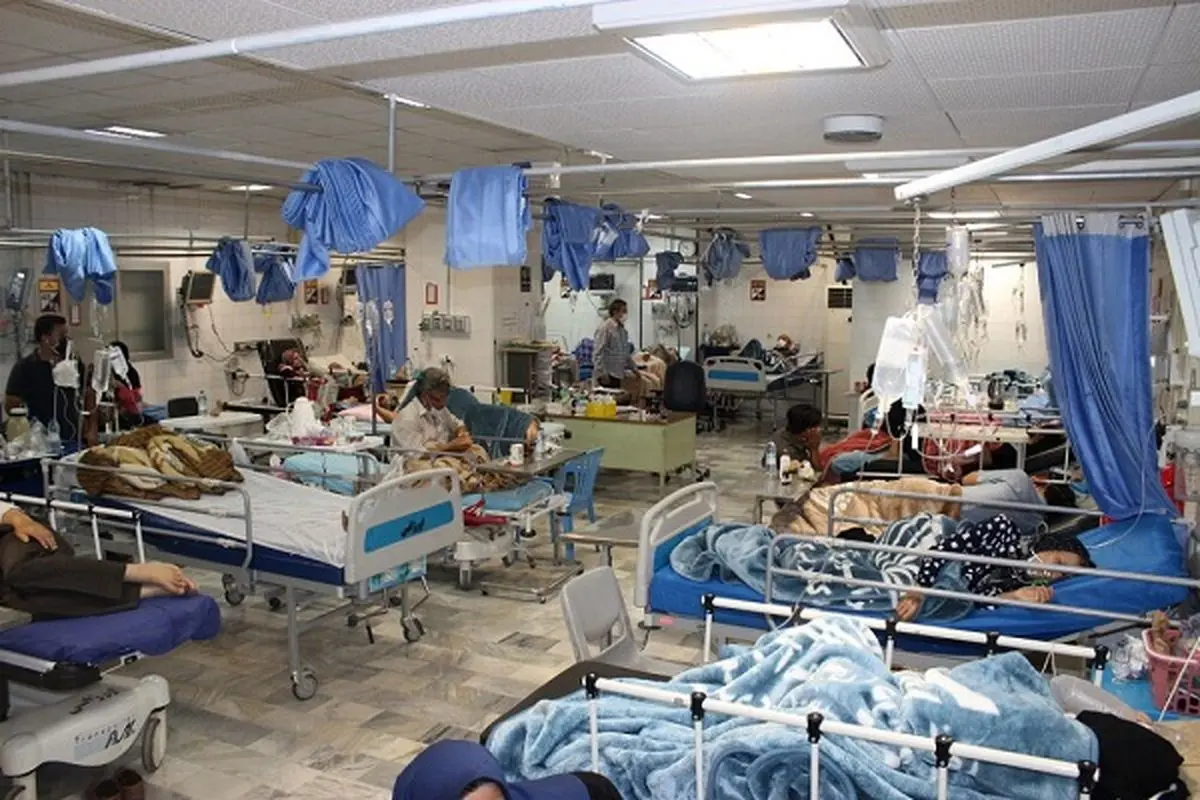 شیوع آنفولانزا و تکمیل ظرفیت بخش های بستری در بیمارستان این شهر