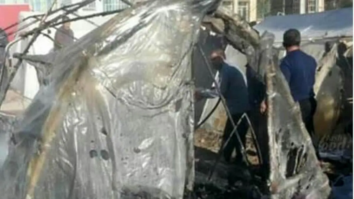 مرگ یک زلزله زده در چادر به خاطر آتش سوزی
