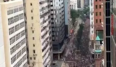 تایم لپس از تظاهرات صد‌ها هزار نفری در هنگ کنگ 