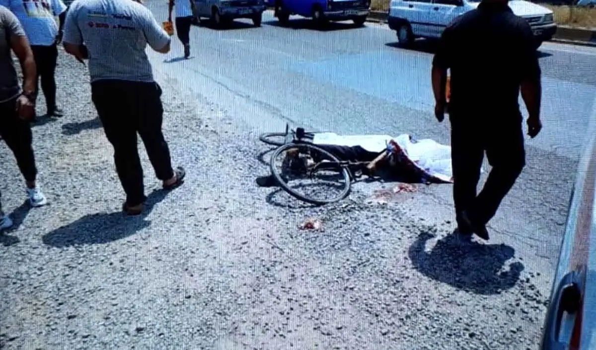 حادثه دلخراش؛ له شدن زن دوچرخه سوار+ عکس