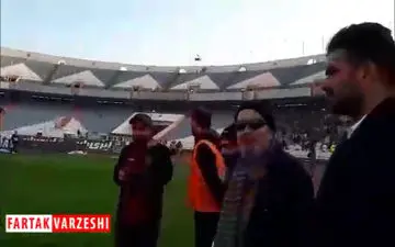 حضور عوامل سریال پایتخت در بازی پرسپولیس و نساجی