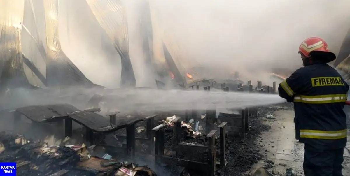 کارخانه تولید ماسک در خیرآباد ورامین در آتش سوخت
