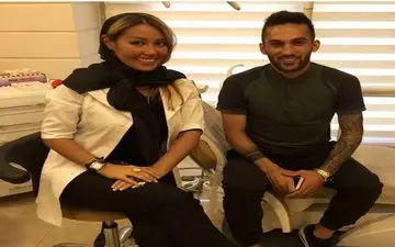 بازیکن سابق پرسپولیس در مطب خانم دندانپزشک معروف + عکس