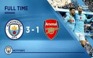 طوفان منچسترسیتی در لیگ جزیره /منچسترسیتی3- آرسنال1