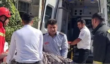 سقوط خانم ۴۵ از طبقه دوم ساختمان در محله نقلیه کرمانشاه 
