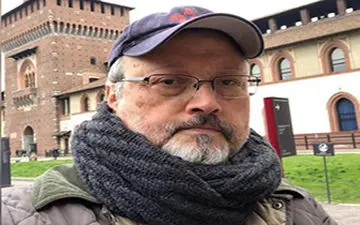 حمل جنازه نمادین خاشقجی در لندن+فیلم