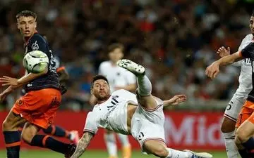 دَبِل مسی در شب پیروزی پاری‌سن‌ژرمن