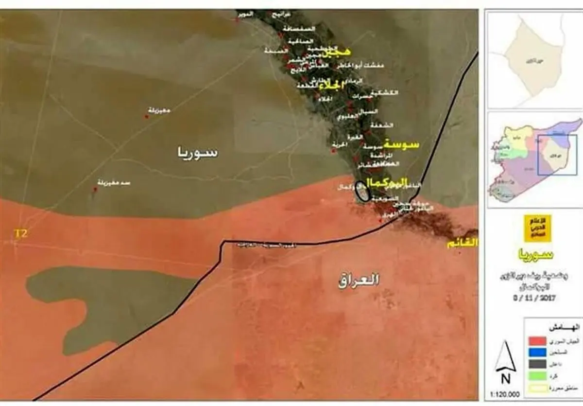 خبرهای ضد و نقیض از  کنترل شهر "البوکمال"به دست داعش