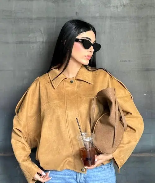 استایل پاییزی با بامبر جکت