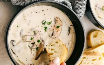 طرز تهیه سوپ قارچ و خامه!