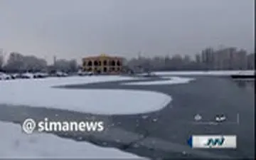  دریاچه ال‌گلی تبریز یخ زد!