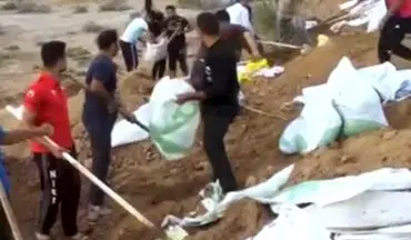 تلاش سه ساعته جوانان خوزستان برای ساخت سیل‌بند
