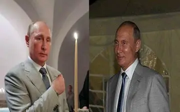 بدل پوتین لو رفت ؛ کسی متوجه تفاوت تصاویر در یک زمان نشد ! 