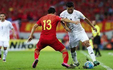 تساوی یک نیمه‌ای ایران برابر چین 