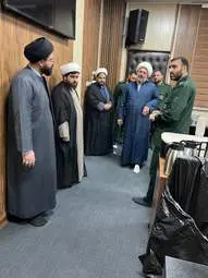  نشست مشترک فرمانده سپاه و رئیس اوقاف شهرستان قدس در امامزاده حضرتین