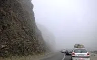 مه و باران در جاده‌های سه استان شمالی