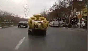 حمل بار نامتعارف با پراید!