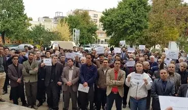 اعتراض صنفی معلمان همدان+ عکس