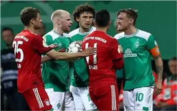 حواشی ایجاد شده در پایان بازی بایرن مونیخ و وردربرمن