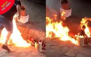 اقدام وحشیانه یک بچه پولدار با دو مرد بی خانمان! 