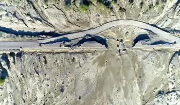 تصویربرداری هوایی از پل‌های تخریب شده محور جاسک به چابهار 