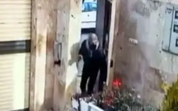 ورود یک سارق به ساختمان مسکونی برای سرقت برنج! + فیلم