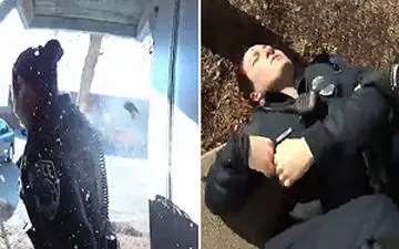 شلیک مامور پلیس آمریکایی به همکار خود + فیلم 