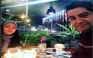 جشن تولد جمع و جور آزاده نامداری برای همسرش + عکس