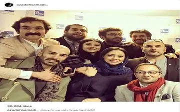 آزاده صمدی و جمعی از هنرمندان در بازارچه خیریه (عکس)