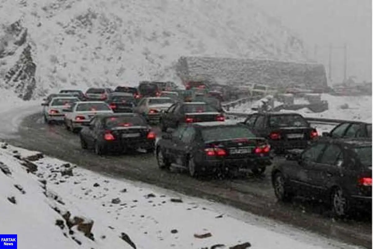 جاده چالوس یخبندان می‌شود