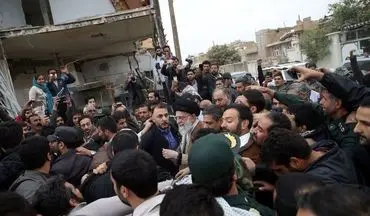  بازدیدرهبر معظم انقلاب از مناطق زلزله زده استان کرمانشاه/ سخنرانی در جمع مردم سرپل ذهاب