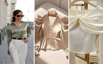 ۱۳ مدل شومیز ساتن شیک برای خانم‌هایی که می‌خوان خاص و درخشان باشن!