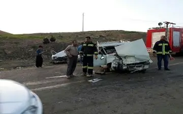  تصادف مرگبار در جاده سبزوار - خوشاب؛ ۲ کشته و ۴ مصدوم