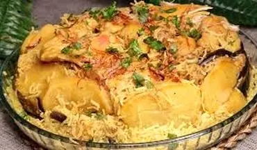 آموزش مقلوبه مرغ و بادمجان| خیلی خوشمزه س!