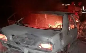چهار خودرو در بندرعباس گرفتار آتش قاچاق سوخت شدند