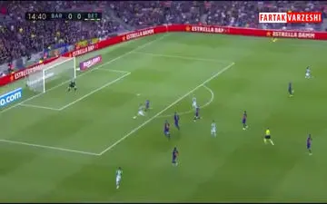 گل اول رئال بتیس به بارسلونا (نبیل فکیر)