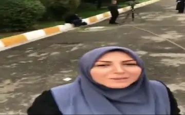 پشت صحنه ضبط خبر زوج مجری + فیلم