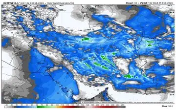 بارش برف و باران در ۷ استان؛ جدیدترین پیش‌بینی وضعیت جوی