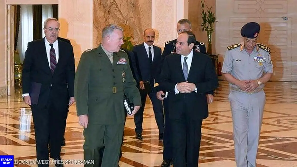 دیدار سیسی با رئیس فرماندهی مرکزی ارتش آمریکا