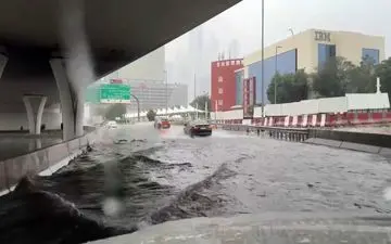 طوفان شدید در دبی + ویدئو باورنکردنی