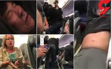 مسافر هواپیما را با کتک پیاده کردند+ فیلم 