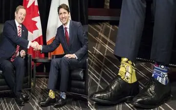 جوراب های گل گلی آقای نخست وزیر سوژه شد! +عکس